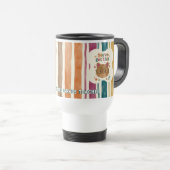 Tasse de professeur de chat personnalisée | Nom et (Devant droit)