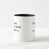 Tasse de professeur de maths - citation drôle (Centre)