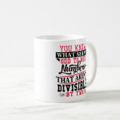 Tasse de professeur de maths de calembour de maths (Devant droit)