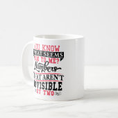Tasse de professeur de maths de calembour de maths (Devant gauche)