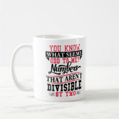 Tasse de professeur de maths de calembour de maths (Gauche)