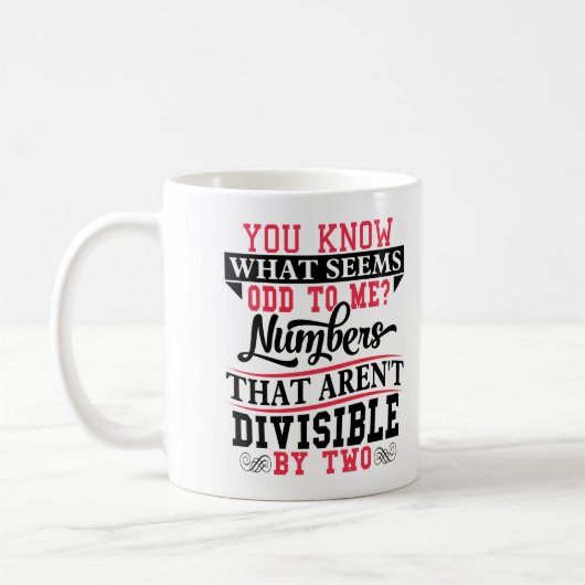 Tasse de professeur de maths de calembour de maths (Gauche)