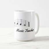 Tasse de professeur de musique personnalisable (Devant droit)