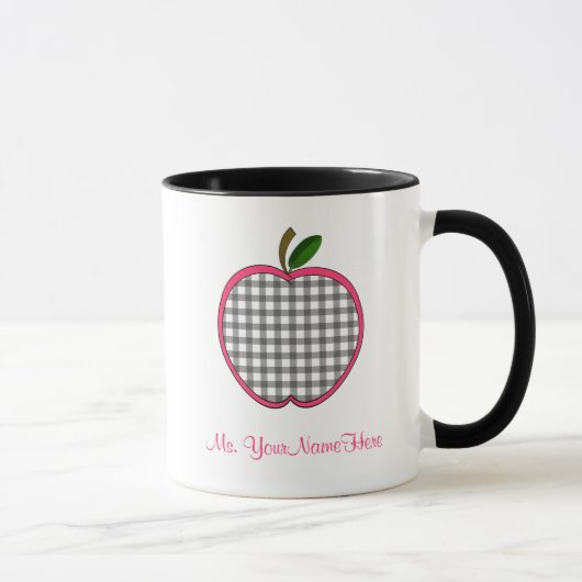 Tasse de professeur - guingan Apple de charbon de (Droite)