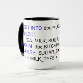 TASSE DE PROGRAMMATION DE THÉ DE SQL (Devant gauche)