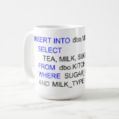 TASSE DE PROGRAMMATION DE THÉ DE SQL (Devant gauche)