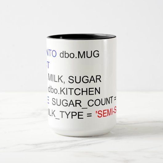 TASSE DE PROGRAMMATION DE THÉ DE SQL (Centre)