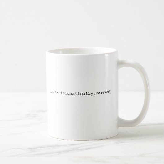 Tasse de programmation idiomatique correcte de R (Droite)