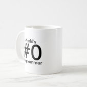 Tasse de programmeur du #0 du monde (Devant gauche)