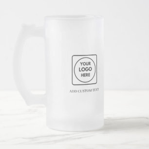 Tasse de promotion commerciale en verre dépoli ave