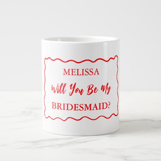 Tasse de proposition demoiselle d'honneur Retro Wa (Devant)