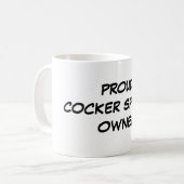 Tasse "de propriétaire fier de cocker" (Devant gauche)