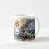 Tasse de protection divine 'Dieu vous voit' (Devant droit)