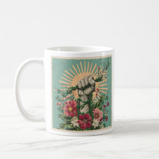 Tasse de protestation solarpunk de résistance écol (Gauche)