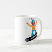 Tasse de Puterbug de snowboarding (Devant droit)