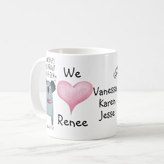 tasse de quantité de Koala-thé pas d'amitié (Devant gauche)