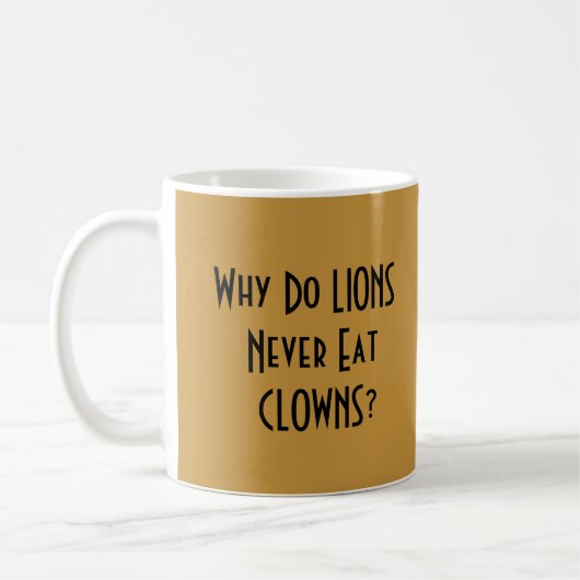 Tasse de question de lion/clown (Gauche)