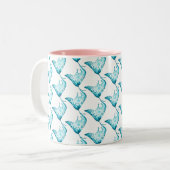 Tasse de rayon de Manta, cadeau orienté d'océan (Devant gauche)