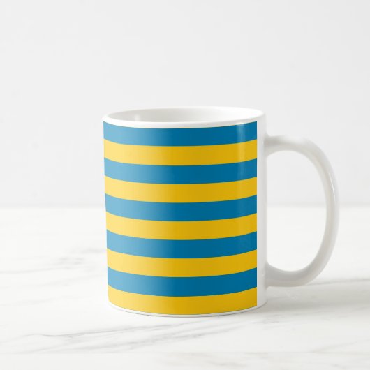 Tasse de rayures de bleu et d'or (Droite)