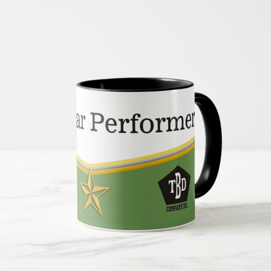 Tasse de récompense de vedette d'accomplissement (Devant droit)