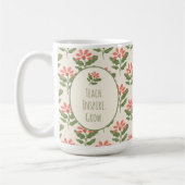 Tasse de reconnaissance de professeur florale | No (Gauche)