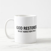 Tasse de récupération Dieu restaure ce que l'addic (Gauche)