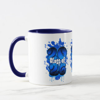 Tasse de remise des diplômes Graffiti Bleu de la p