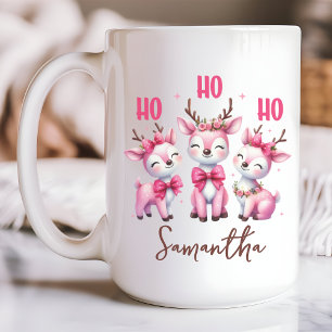 Tasse de rennes roses, Ho ho ho ho tasse, Tasse de