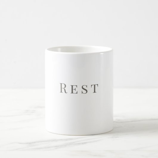 Tasse de repos – Conception de typographie minimal (Centre)