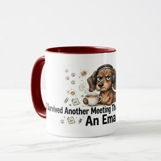 Tasse de réunion drôle de teckel (Devant gauche)