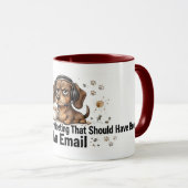 Tasse de réunion drôle de teckel (Devant droit)