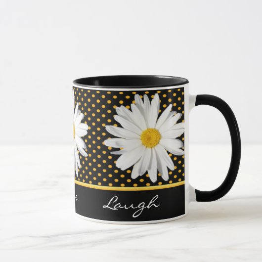 Tasse de rire de point de polka de marguerite de (Droite)