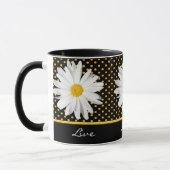 Tasse de rire de point de polka de marguerite de (Gauche)
