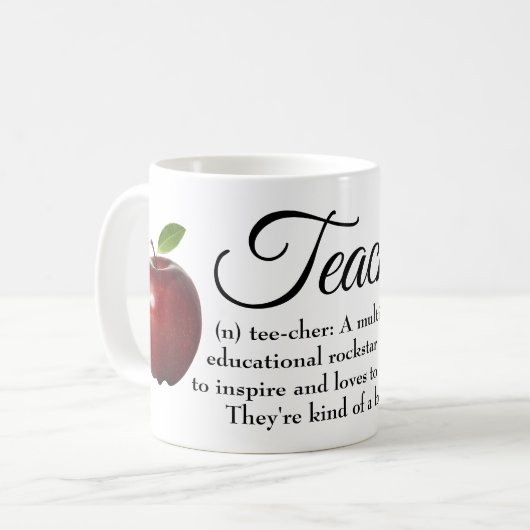 Tasse de Rockstar de professeur (Devant gauche)