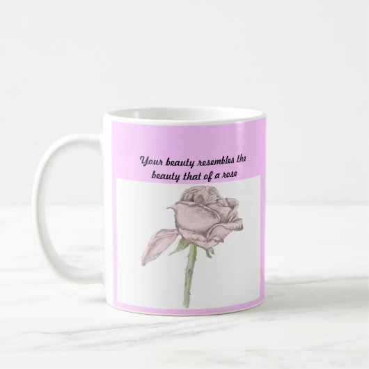 Tasse de rose de rose (Gauche)