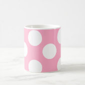 Tasse de rose et blanche grande de polka de point (Centre)