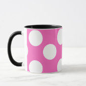 Tasse de rose et blanche grande de polka de point (Gauche)