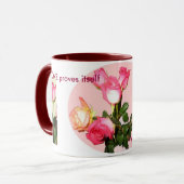 Tasse de roses de citation de SaintTherese (Devant gauche)