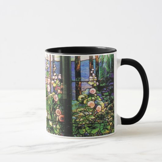 Tasse de roses trémière en verre souillé de (Droite)