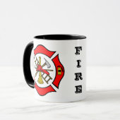 Tasse de rouge de croix maltaise (Devant gauche)