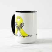 Tasse de ruban de papillon de conscience de (Devant gauche)
