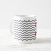 Tasse de Saddlebred d'Américain - gris et rose (Devant gauche)