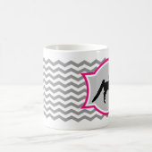 Tasse de Saddlebred d'Américain - gris et rose (Centre)