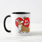 Tasse de Saint-Valentin de corgi de mine d'abeille (Gauche)
