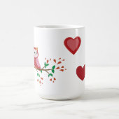 Tasse de Saint-Valentin de couples de hibou (Centre)