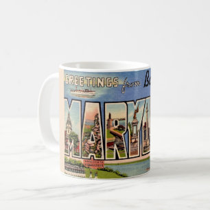 Tasse de salutation rétro Baltimore Maryland