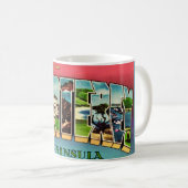Tasse de salutation rétro Monterey Californie (Devant droit)