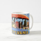 Tasse de salutation Rétro Scranton PA (Devant droit)