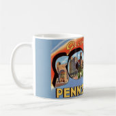Tasse de salutation Rétro Scranton PA (Gauche)