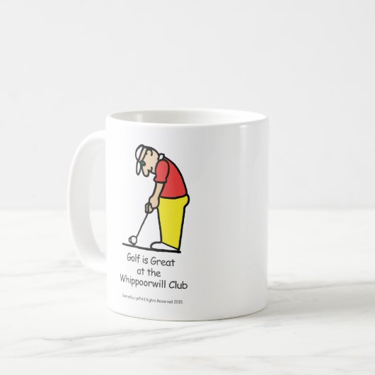 Tasse de salutations de golf (Devant gauche)